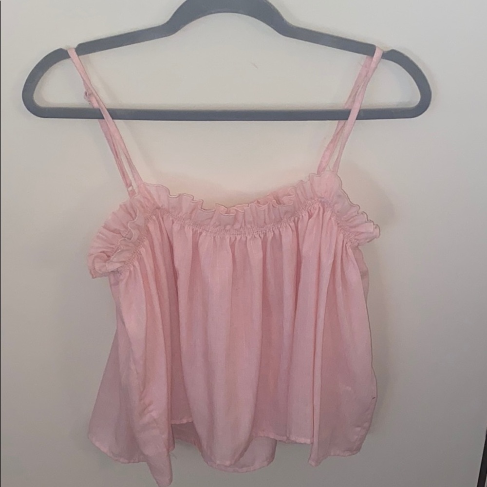 Impeccable Pig Light Pink Ruffle Tank
